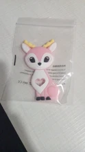 BPA libre silicona dentición alimentos grado Pequeña barra collar de dentición DIY regalos de la ducha de bebé animales de dibujos animados bebé vamos a hacer 1pc