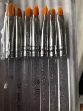 Juego profesional de pinceles para manicura, para decorar, dibujar y pintar con gel UV acrílico transparente y herramientas de fototerapia, de 7Pcs