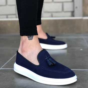 BA0005 Step-in High Bottom Navy Blue White Linen Classic Tassels Corcik Male Shoes. Van, chaussure, air, para, flip, cover
BA0005 Step-in High Bottom Navy Blue White Linen Classic Tassels Corcik Male Shoes. Van, chaussure, air, para, flip, cover