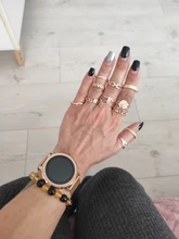 KSRA-anillos de nudillos de estrella de oro Vintage para mujer, anillos de cristal bohemio, Estrella creciente geométrica, conjunto de anillos de dedo para mujer, joyería 2020