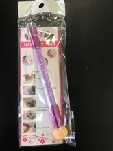 STZ-Juego de pinceles para manicura, esponja para pintura de uñas de Gel con brillos, pluma raspadora de diamantes de imitación con degradado, herramienta de diseño de uñas #944
