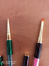 Monja-cepillo de tallado de diamantes de imitación para manicura, delineador de líneas francesas de Gel acrílico UV, herramienta de dibujo