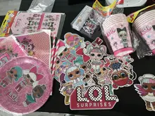 Lol Surprise-suministros de fiesta para chica, artículos para fiestas festejos, vajilla de globos, decoración de fiesta de cumpleaños chico