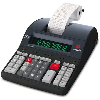 Professional Scrvente calculator 12 digit LCD ribbon printing 2 coloriOLIVETTI47.6
Professional Scrvente calculator 12 digit LCD ribbon printing 2 coloriOLIVETTI47.6