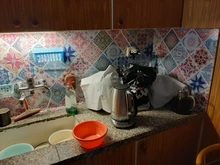 Waterproof Stickers Tiles Marble Self-Adhesive Kitchen Countertop-Range High-Temperature