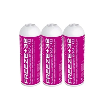 3 bottles Refrigerant Gas Freeze + 32 350Gr Organic Substitute R32/R410A
3 bottles Refrigerant Gas Freeze + 32 350Gr Organic Substitute R32/R410A