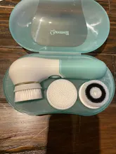 Cepillo eléctrico de silicona para limpieza Facial, cepillo limpiador de poros faciales, masajeador con Estuche De Viaje