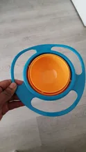 Tazón universal tipo Gyro a prueba de derrames para niños, plato giratorio infantil con diseño, práctico con rotación de 360 grados, platos de alimentación sólidos