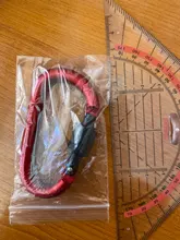 Paracord-Cadena de mosquetones de aluminio de 8cm, Clip de bloqueo rotativo, hebilla de anillo D, llavero, gancho de presión de montaña para acampada, Kit de viaje al aire libre