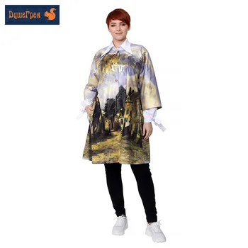 Women's cloak long sleeve designer outerwear print, fashion & casual cloak for city
Women's cloak long sleeve designer outerwear print, fashion & casual cloak for city