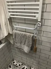 Colgador de toalla montado en la pared, toallero de aluminio blanco mate