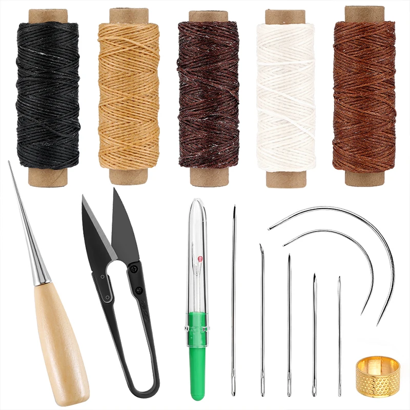 Kaobuy Leather Sewing Tool Kit With Large-Eye Sewing Needles Awl Thimble Waxed Thread Other Leather Working Tools And Supplies
Kaobuy Leather Sewing Tool Kit With Large-Eye Sewing Needles Awl Thimble Waxed Thread Other Leather Working Tools And Supplies