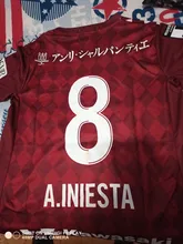 JK hombres camisa de alta calidad un INIESTA camiseta para adultos nombre definido por el usuario número/LIVE Vissel Kobe uniforme