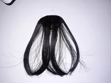 Flequillo de aire con Clip para niña, flecos falsos finos, accesorios de cabello sintético Natural, Straigth, Natural, 4 colores
