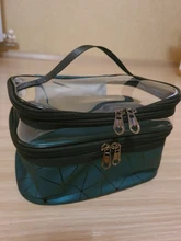 Bolsa de maquillaje transparente multifunción para viaje, organizador de artículos de tocador con diamantes de moda, resistente al agua, almacenamiento de maquillaje para mujer