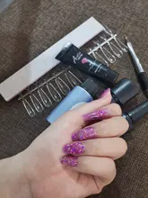 XZMUV-conjunto de herramientas de extensión de esmalte de uñas, accesorios de gel para manicura, punta de Color transparente, cepillo de corte UV de cristal duradero