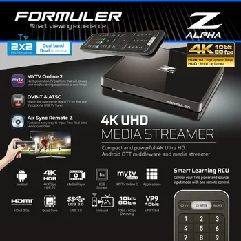 Formulating Z Alpha receiver IPTV multimedia Android OS customized 4K UHD recording with advanced USB (Virgin handset)
Formulating Z Alpha receiver IPTV multimedia Android OS customized 4K UHD recording with advanced USB (Virgin handset)