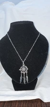Collar de atrapasueños de aleación o acero inoxidable para mujer, collar de atrapasueños con pluma étnica Bohemia para Yoga, Mandala indio, Lotus, atrapasueños