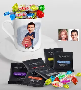 Personalized Dad Girl Caricature Of Turkish Coffee Cup Selamlique Mixed Turkish Coffee house And Haribo Candy Gift Seti-1
Personalized Dad Girl Caricature Of Turkish Coffee Cup Selamlique Mixed Turkish Coffee house And Haribo Candy Gift Seti-1