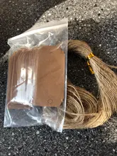 Etiquetas de papel Kraft con agujero para decoración de boda o fiesta, etiquetas de regalo y embalaje colgantes personalizadas, color marrón, 100 Uds.