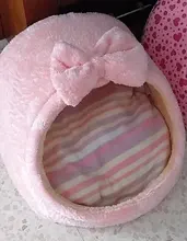 Cama del animal doméstico Casa de perro perrera perro caliente cojín cesta para pequeños perros mediano de la cueva, fresa gato tienda cachorro nido Mat