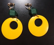 Joyería de colección de múltiples estilos para niña y mujer, aretes de Clip de hojas geométricas con personalidad creativo coreano, accesorios de moda para niña y Mujer