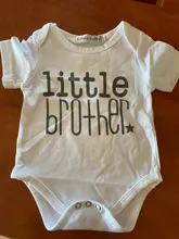 Ropa a juego para la familia, pelele con letras de Little Brother para bebé y niño, camisetas informales para niño, 2017