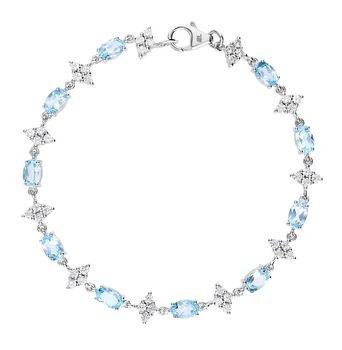Silver Bracelet with Topaz and cubic zirconia sunlight
Silver Bracelet with Topaz and cubic zirconia sunlight