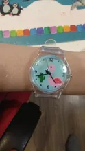Nuevo de silicona Color caramelo estudiante ver chicas reloj de moda relojes Flamingo niños reloj de pulsera niños de dibujos animados reloj de cuarzo