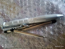 ZK20-pluma táctica de defensa antideslizante de aluminio, Kit de supervivencia con interruptor de vidrio de acero, portátil, de alta calidad