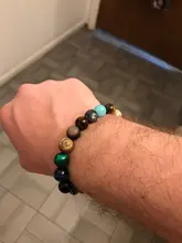 Pulsera de piedras naturales para hombre y mujer, brazalete de cuentas con sistema Solar, Chakra, Yoga, para amantes de los ocho planetas