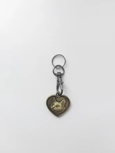 Placa de identificación con grabado gratis para perros y gatos, placa con nombre personalizada, antipérdida, con forma de corazón, colgante para Collar