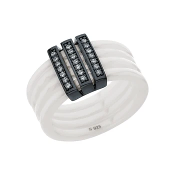 Silver ring with ceramics and cubic zirconia sunlight sample 925 
Silver ring with ceramics and cubic zirconia sunlight sample 925