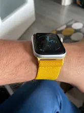 Correa Scrunchie para Apple watch, banda de nailon elástico ajustable de 44mm, 40mm, 38mm y 42mm, serie iWatch 3, 4, 5, 6 se