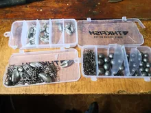 Plomada de pesca de plomo, peso de bala 5g 7g 10g 14g 20g, accesorios de aparejos de pesca con caja, 46 Uds./66 Uds.