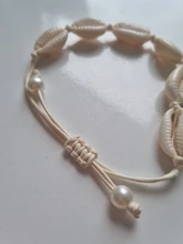 Pulsera de conchas con cuentas de punto para mujer, joyería Bohemia, accesorios de perlas naturales, brazaletes de cuerda, tamaño Adj