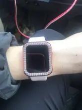 Las señoras de las mujeres para Apple Watch serie SE 6 5 4 3 PC de la cubierta Protector con punta de diamante parachoques para iWatch 40mm 44mm, 42mm, 38mm Accesorios