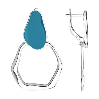 Drop Earrings with stones Sokolov from silver with enamel, fashion jewelry, 925, women's male, long earrings
Drop Earrings with stones Sokolov from silver with enamel, fashion jewelry, 925, women's male, long earrings