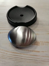 Jabón desodorante de acero inoxidable, jabones de Metal desodorizantes, herramientas de limpieza bactericida para lavado de manos, Plata de Forma ovalada, 304, 1 ud.