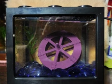 Mini acuario con lámpara LED USB para peces betta, tanque para peces con luz para lucha de peces