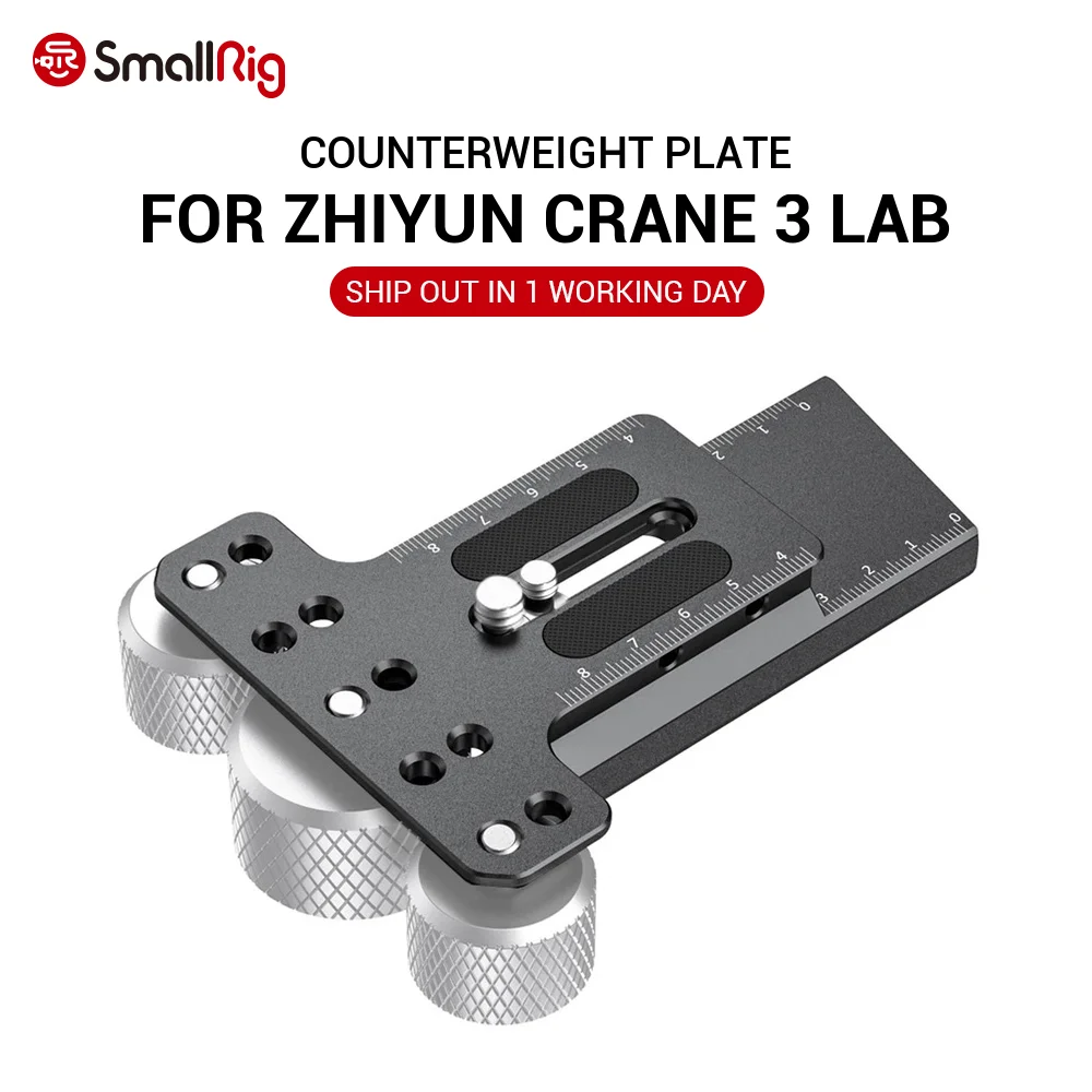 SmallRig Camera Plate QR Counterweight Mounting Plate for Zhiyun CRANE 3 LAB Handheld Stabilizer for Video Shooting Balance 2402
SmallRig Camera Plate QR Counterweight Mounting Plate for Zhiyun CRANE 3 LAB Handheld Stabilizer for Video Shooting Balance 2402