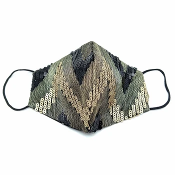 Black and gold party women's sequined fabric mask, reusable washable with filter opening.
Black and gold party women's sequined fabric mask, reusable washable with filter opening.