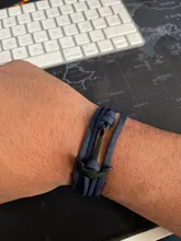 Eif-pulsera hecha a mano con ancla para hombre y mujer, 15 colores, accesorios de cuerda, joyería para hombre, envío directo