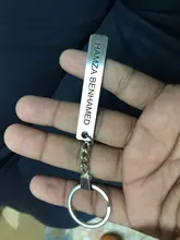 LLavero de acero inoxidable para coche, Logo grabado con láser, nombre del número de teléfono, regalo personalizado, gancho para llavero antipérdida
