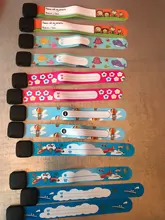 12 unids/set niños viajes al aire libre seguro Anti-perdido pulsera de seguridad reconocimiento pulsera para niños impermeable ajustable