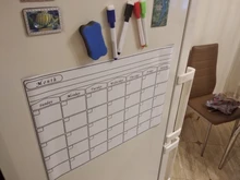 Magnético semanal planificador mensual de seco borrar pizarra nevera pegatina boletín placa 297MM * 420MM Tamaño de regalo 4 Pen 1 goma de borrar