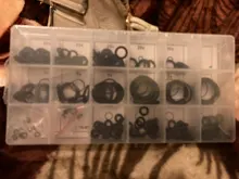 Conjunto de juntas tóricas de goma negra, arandela de lavadora, 18 tamaños con caja de plástico, 225 unids/lote