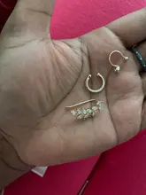 ZYZQ-pendientes de aro con flor de cristal estilo retro geométrico para mujer, aretes con Clip de estrella Color dorada, Clip no perforado, joyería aros para mujer