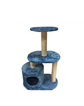 LuckyPet Cat Tree Scratching Post Play Toys Light Blue Beige Rope 75x50x30 
LuckyPet Cat Tree Scratching Post Play Toys Light Blue Beige Rope 75x50x30