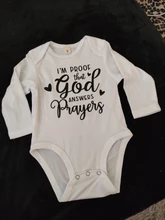 Body de manga larga Unisex para bebés y niños, mono divertido con frase Im Proof God reandings, Ropa de otoño e invierno